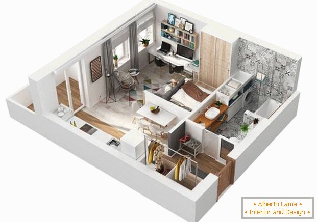 proyectos de diseño de pequeños apartamentos tipo estudio
