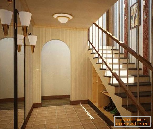 diseño de pasillo con escaleras, foto 21