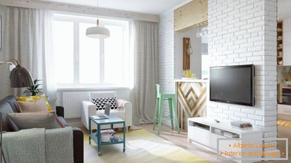 Elegante apartamento estudio 45 sq. M en Moscú