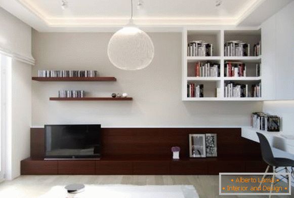 Ideas de diseño moderno para un apartamento de una habitación de 40 metros cuadrados