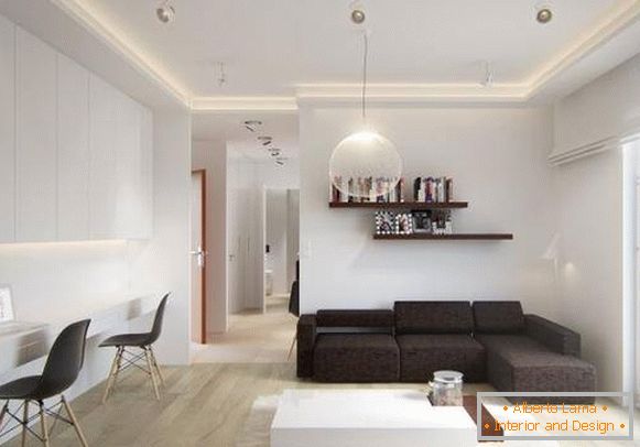 Los mejores ejemplos de diseño de un apartamento de una habitación de 40 m2 para 2016