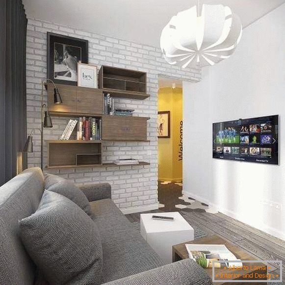 Apartamento de una habitación, 40 m², habitación pequeña