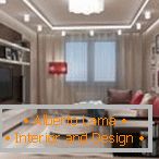Diseño interior de una pequeña sala de estar