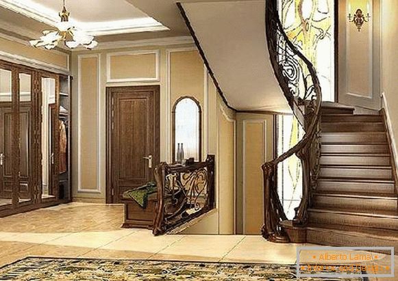 pasillo en la casa con escaleras diseño de fotos, foto 35
