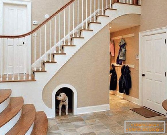 pasillo en la casa con escalera diseño foto, foto 38