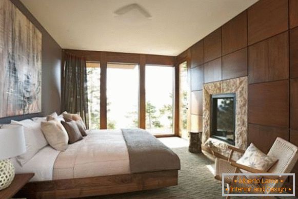 Dormitorio ecológico en un estilo moderno