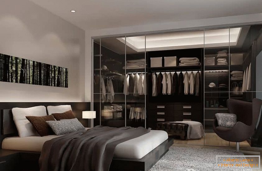 Diseño de dormitorio con armario