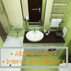 Interior de baño verde claro