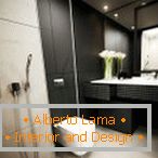 Diseño de baño en negro