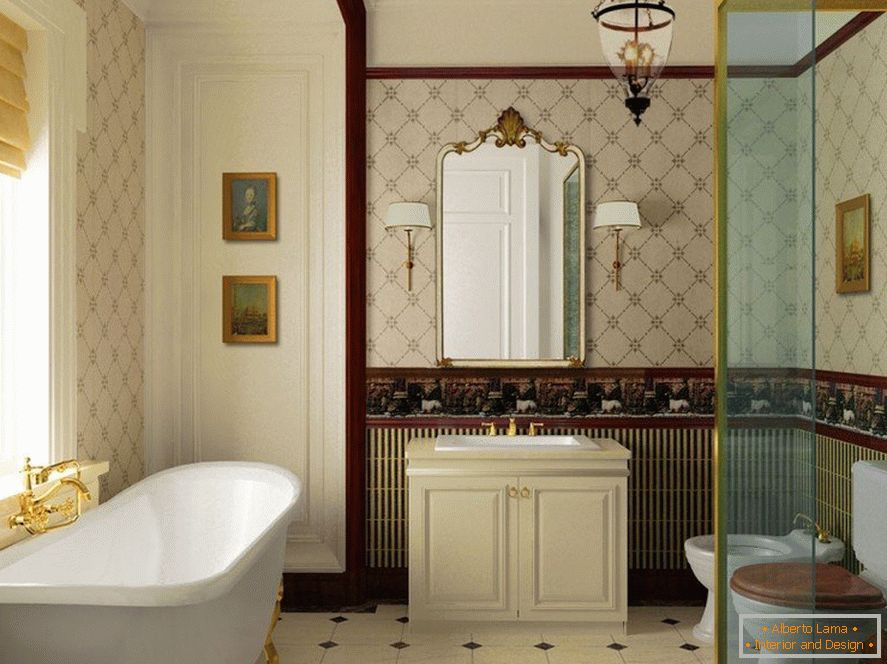 Cuarto de baño en estilo barroco