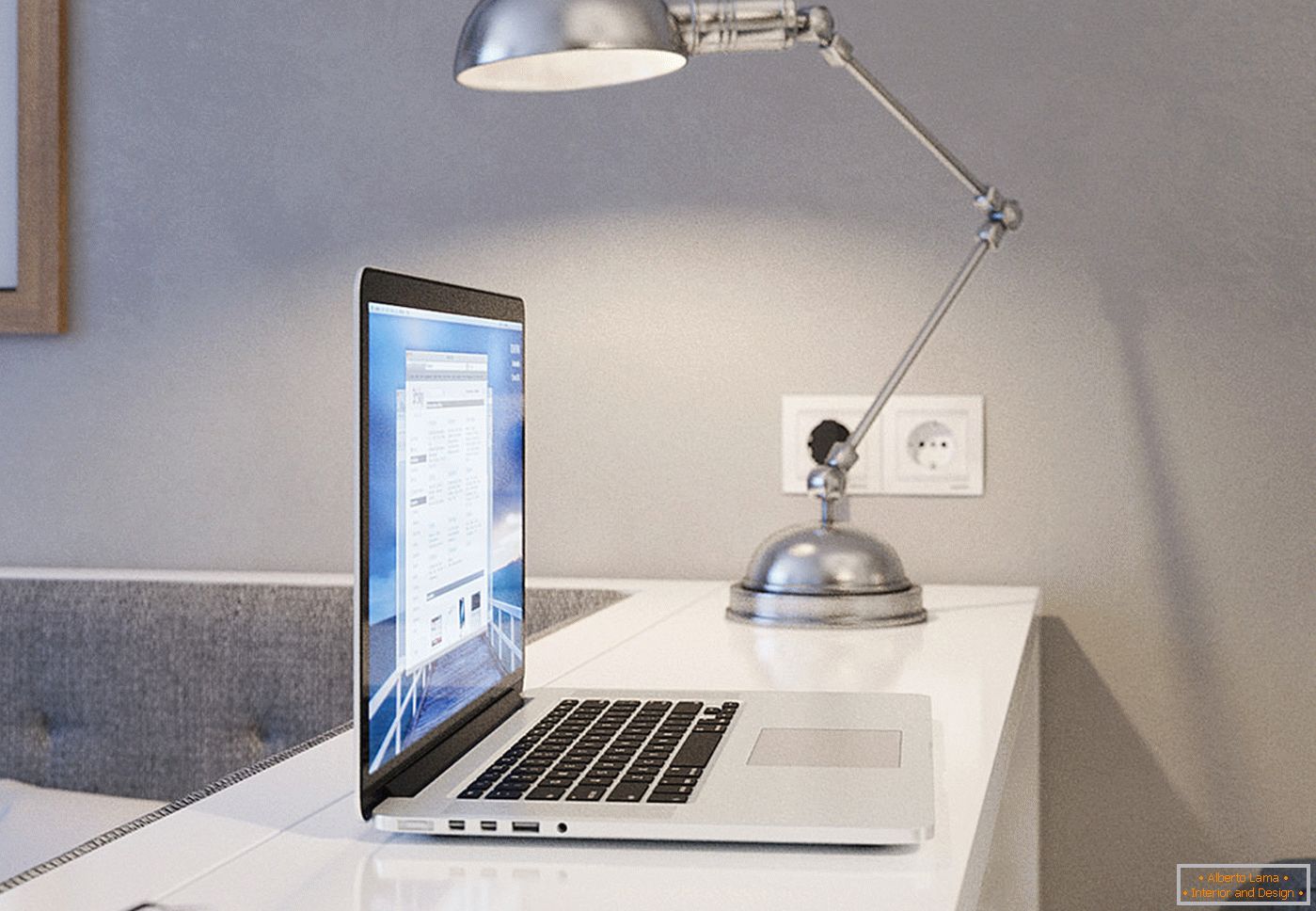 Lámpara de mesa para la iluminación del área de trabajo