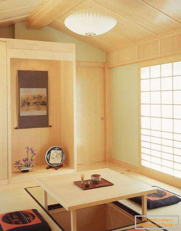 Interior inusual - el estilo étnico de Japón