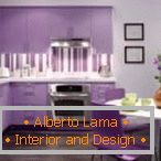Cocina de color púrpura claro