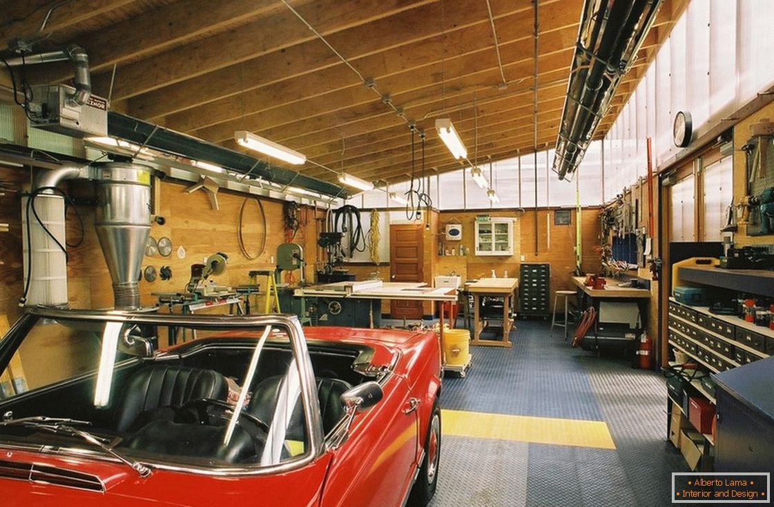 Diseño interior de garaje