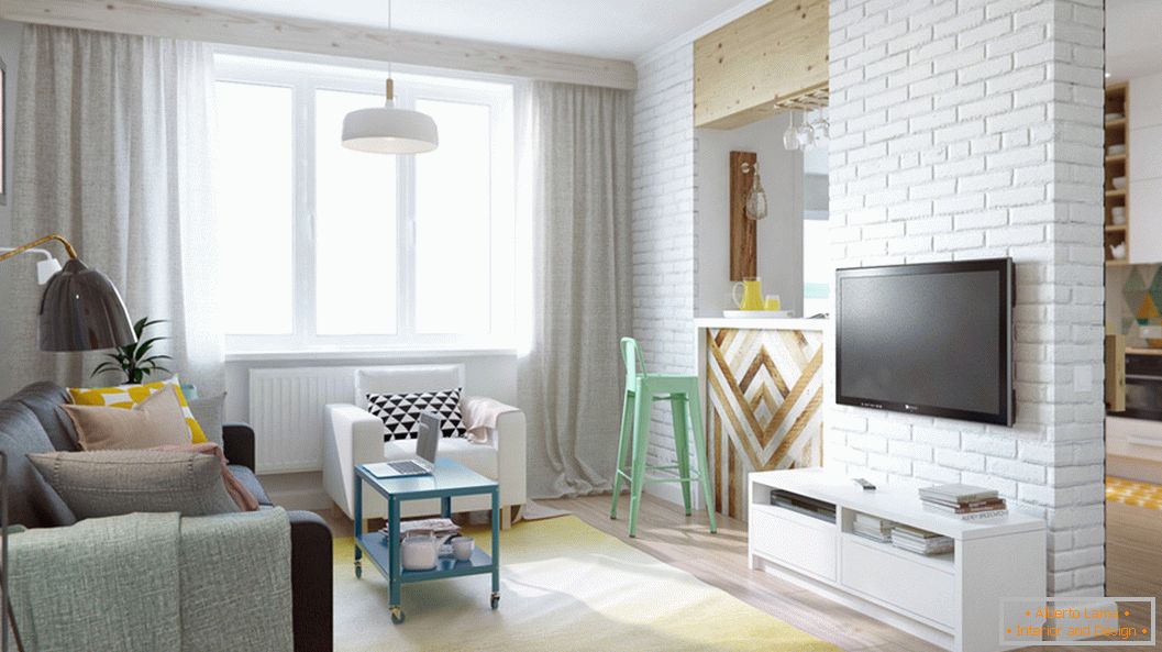 Diseño de interiores de un pequeño apartamento en Moscú