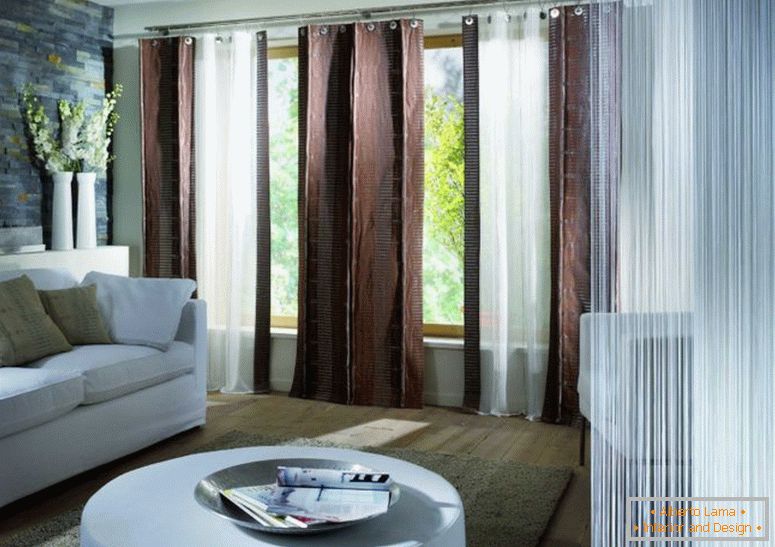 Excelentes ideas pequeñas de la sala de estar de la cortina Diseño único de la cortina de la sala de estar y estilo de la cenefa de la mariposa - ideas caseras de la decoración