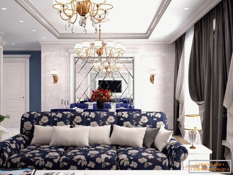 living-in-classic-style-with-two-chandelier-and-mirror-wall