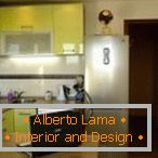 Muebles de cocina con una fachada de color limón