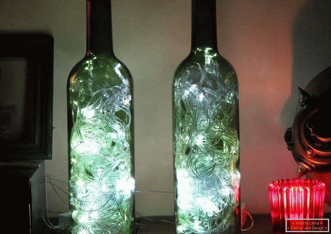 Lámpara de botellas