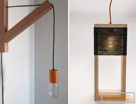 Lámparas de madera con estilo