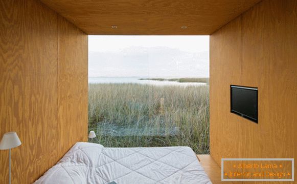 Dormitorio de una pequeña cabaña Mini mod