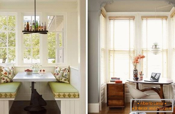 Una pequeña cocina con un ventanal - interior photo