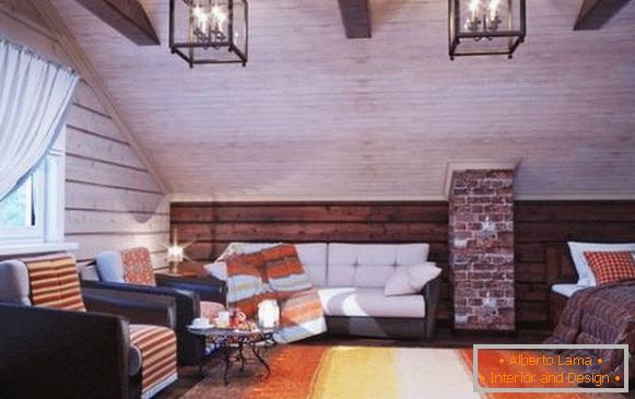 Diseño interior de una casa de madera adentro - fotos en el estilo escandinavo
