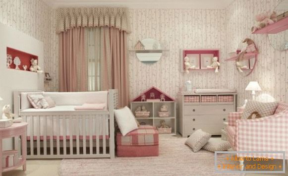 Interior de la habitación de un bebé recién nacido, foto 49