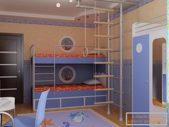 interior de la habitación de los niños para un escolar, foto 57