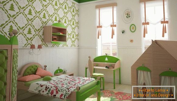 interior de la habitación de los niños para una niña в хрущёвке