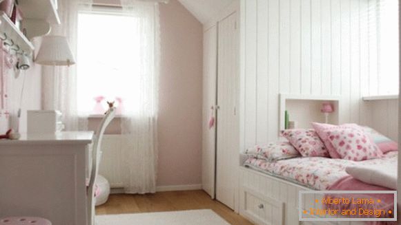 interior de una habitación para niños en el estilo de la Provenza para una niña 10