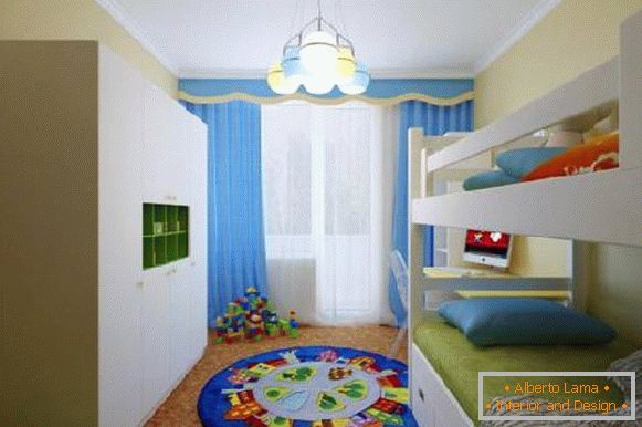 interior de una habitación para niños pequeños para dos niños, foto 53