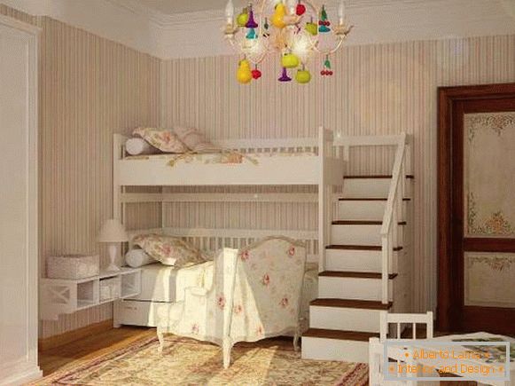 interior de una habitación para niños pequeños para dos niños, foto 57