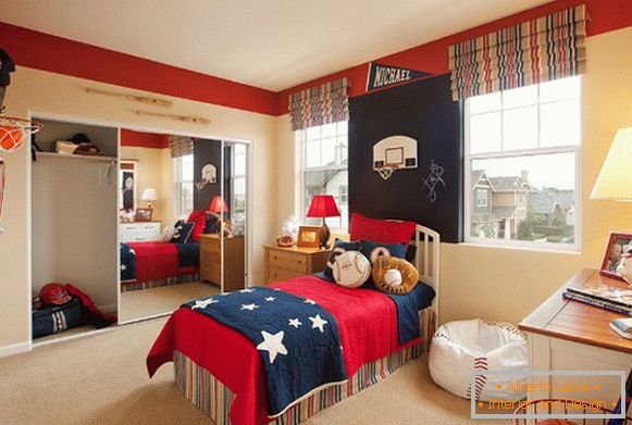 interior de la habitación de un niño для мальчика в американском стиле