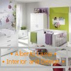 Color blanco en el diseño del cuarto de niños комнаты