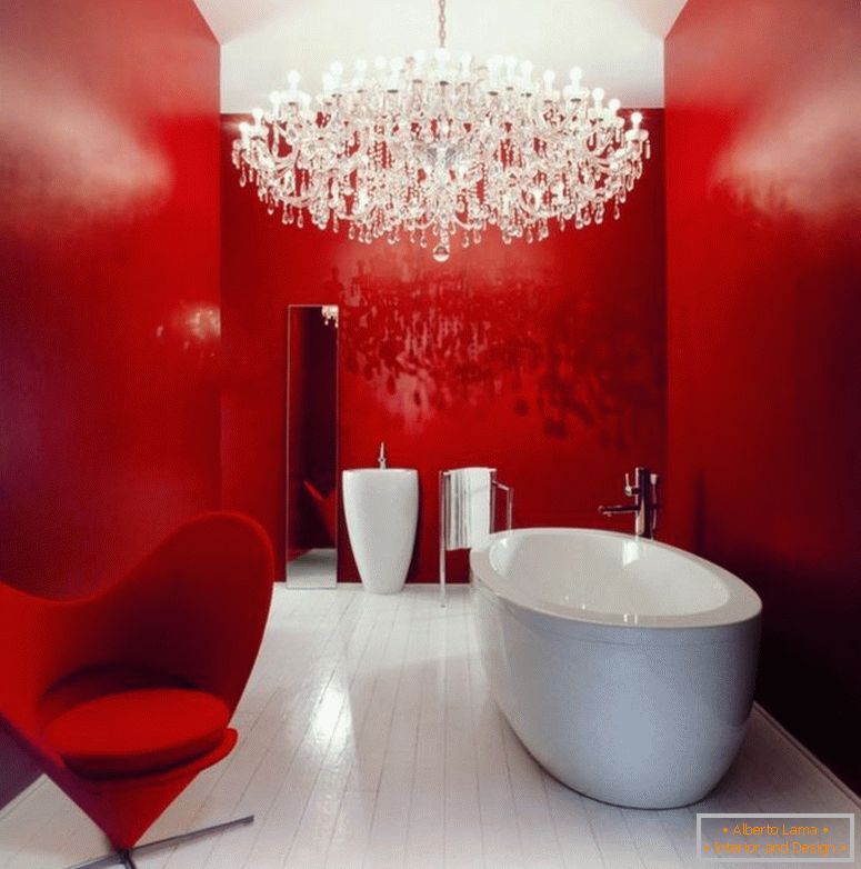 cool-cost-bathroom-remodelling-ideas-for-bathroom-with-large-chandeliers-lamp-and-red-painting-acent-walls-also-classic-luxury-hanging-lamp-decorating-inspirations