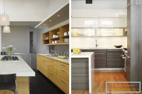 Diseño de cocina en gris en el interior - una selección de fotos