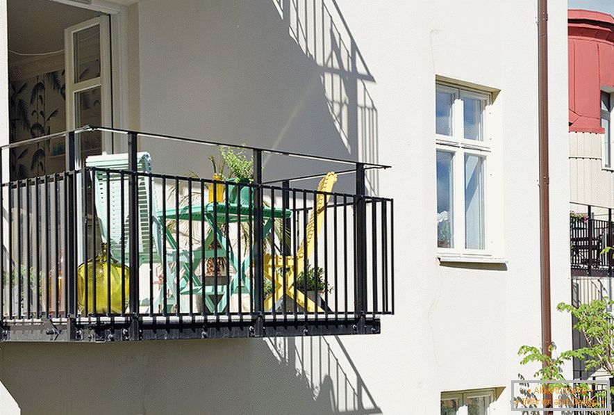 Balcón de un apartamento de una habitación en Gotemburgo