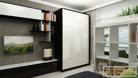 la mejor manera de organizar los muebles en un apartamento de una habitación, foto 8