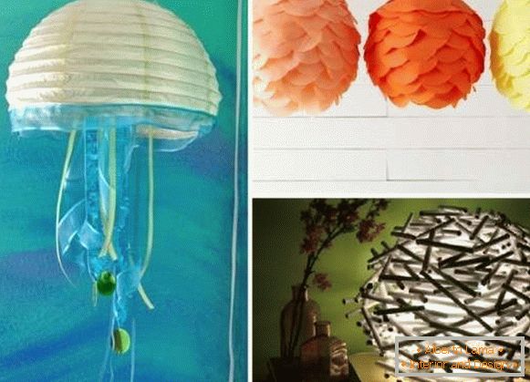 Cómo hacer una lámpara tú mismo - 15 ideas con fotos paso a paso