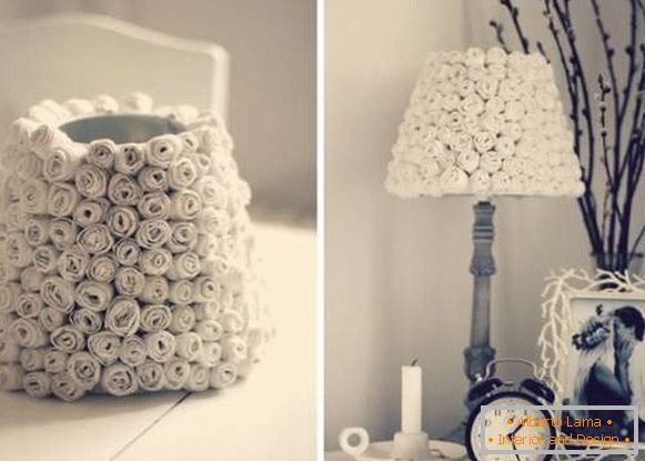 Cómo hacer una lámpara de un papel - una lámpara de mesa en una foto