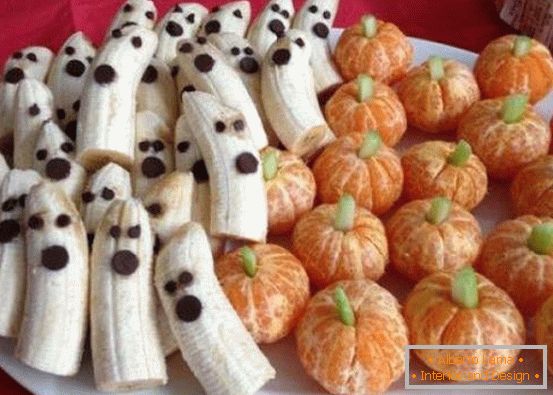Fruta festiva para Halloween