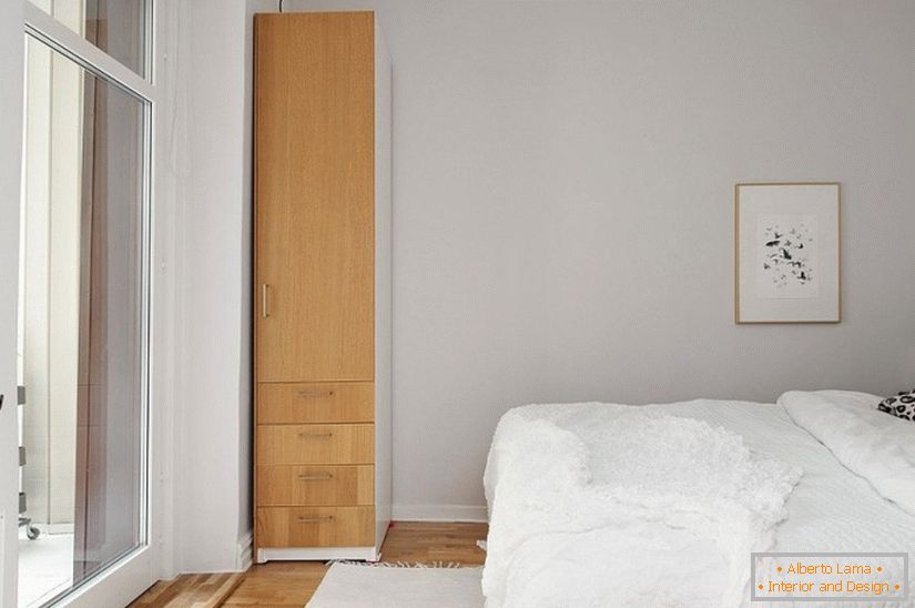 Apartamento-estudio de un dormitorio en estilo escandinavo