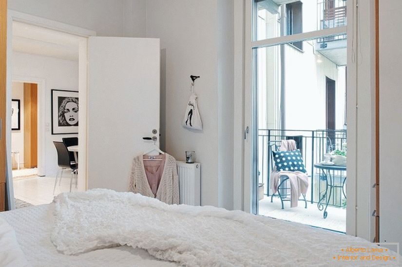 Apartamento-estudio de un dormitorio en estilo escandinavo