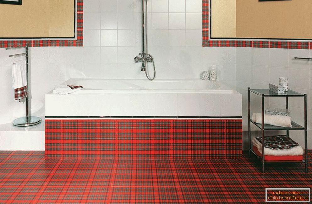Celda escocesa en diseño de baño
