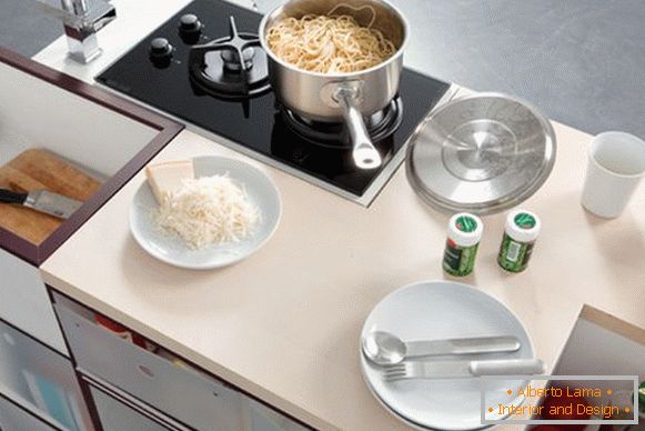 Superficie plegable de la cocina