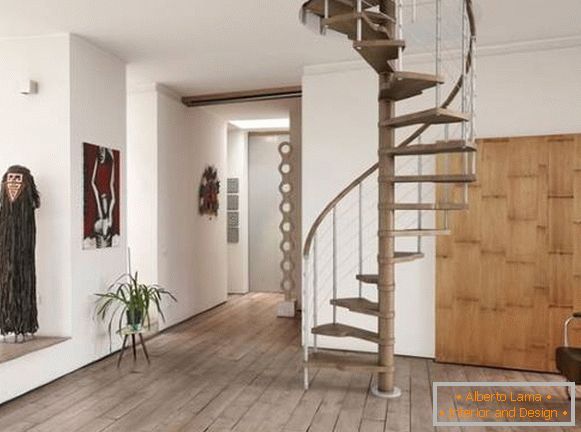 Hermosas escaleras en la casa - diseño moderno de escalera de caracol