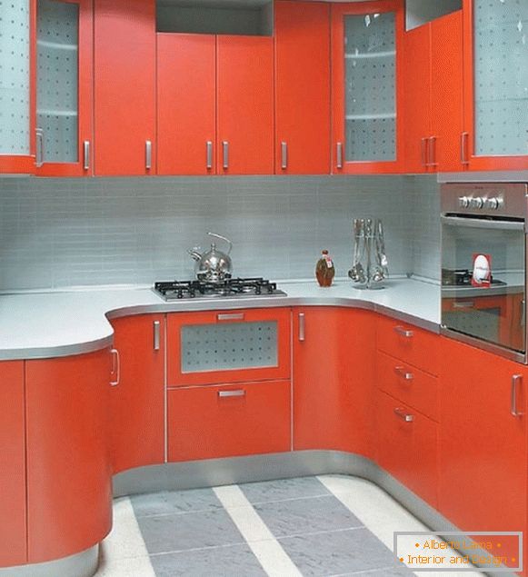 Foto de cocina gris rojo 41