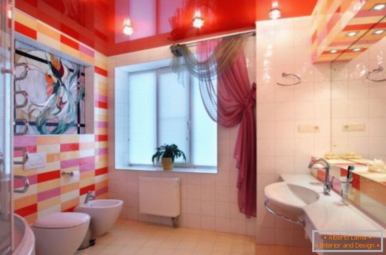cuarto de baño-en-blanco-rojo-color-gamma-I