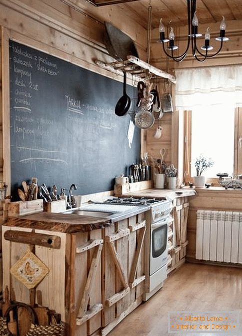 hacer una cocina con sus propias manos hechas de madera, foto 14